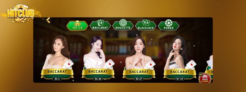 Sảnh poker HITCLUB với đa dạng loại bàn chơi