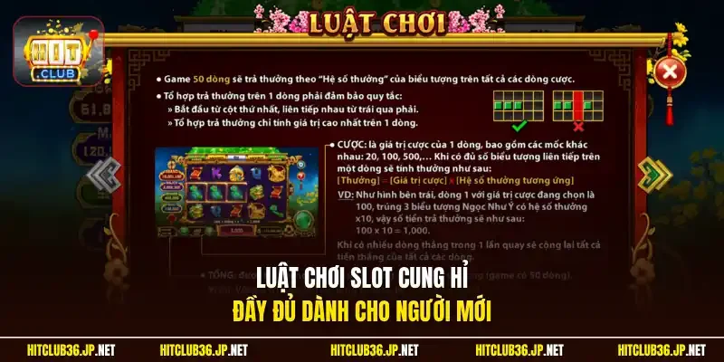 Luật chơi slot Cung Hỉ đầy đủ dành cho người mới